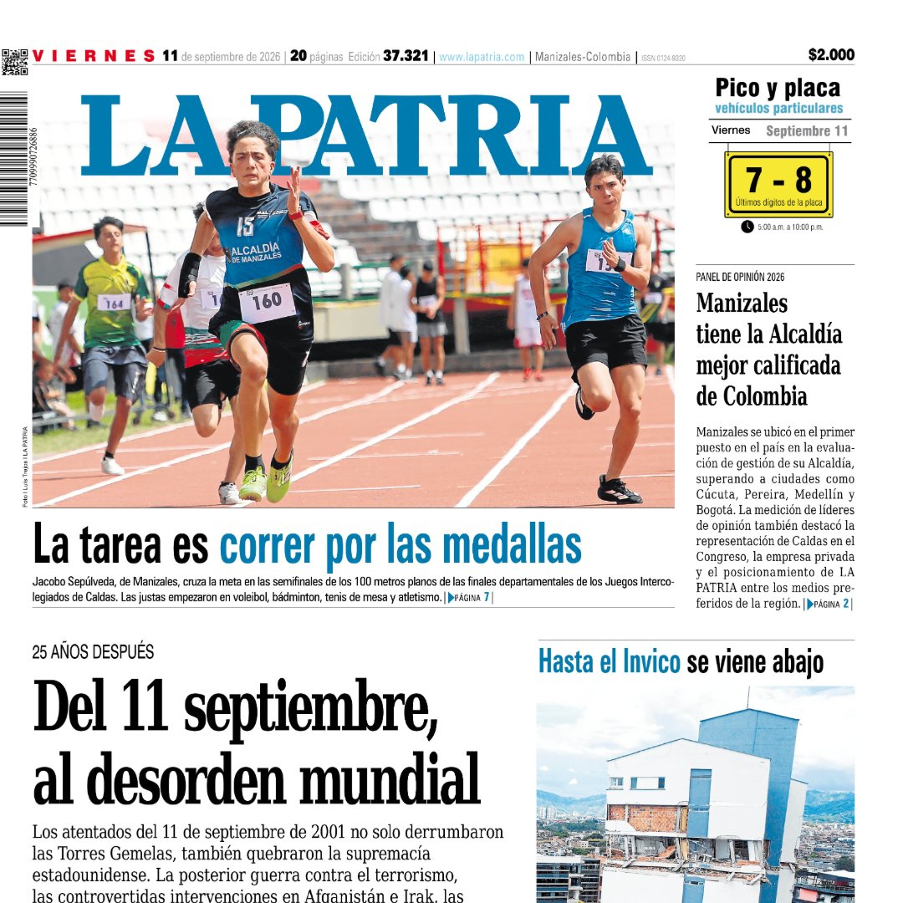 1. Titulares del informativo de la mañana - 11 de septiembre