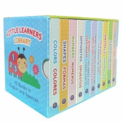 ✔read❤ Bilingual 10 Board Books in Spanish and English: Little Library set includes Counting, Co