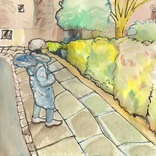 Watercolour sketch of my grandmother