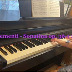 Muzio Clementi - Piano Sonatina op.36-1 2nd mov. Played on Yamaha Clavinova CLP-440