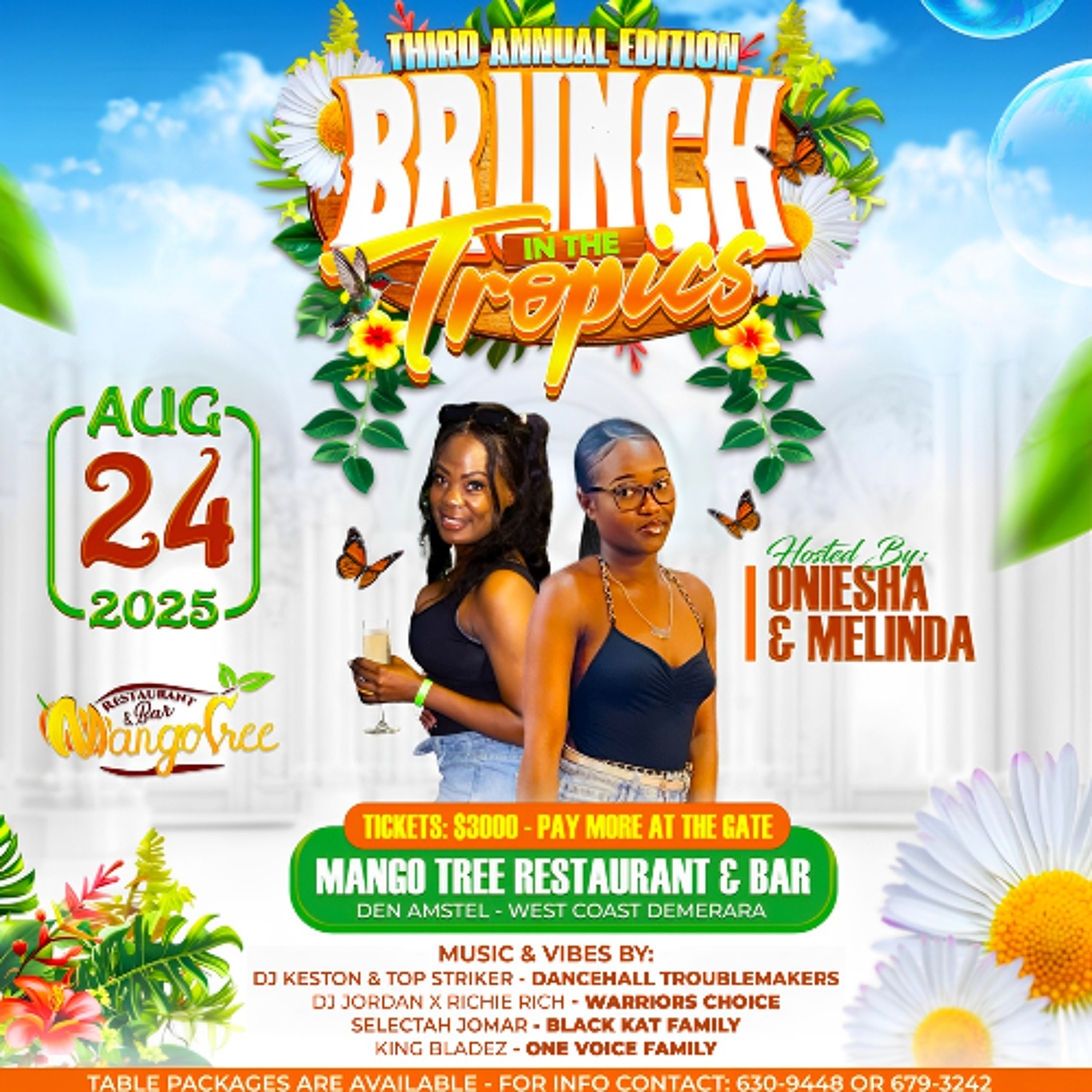 ONE VOICE SOUND KING BLADEZ & SELECTOR GENNAJAY LIVE AT (BRUNCH IN THE TROPICS) @MANGO TREE BAR 2025