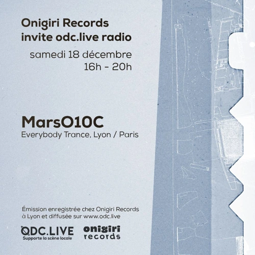 MarsO10C @ Onigiri Records Soundcloud podcast image for