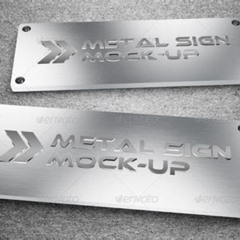 Metal Sign Mockup Free Kostenlos Downloaden