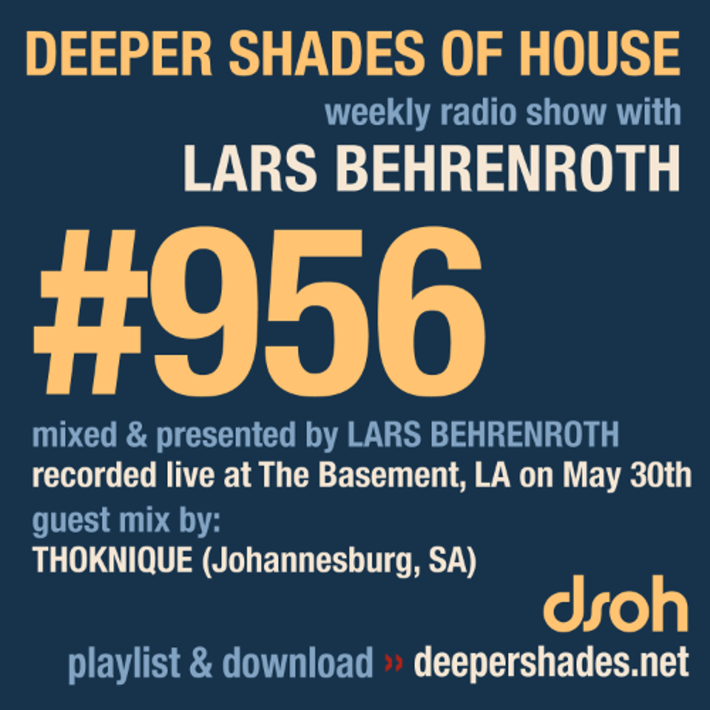 DSOH #956 Deeper Shades Of House w/ guest mix by THOKNIQUE episode artwork
