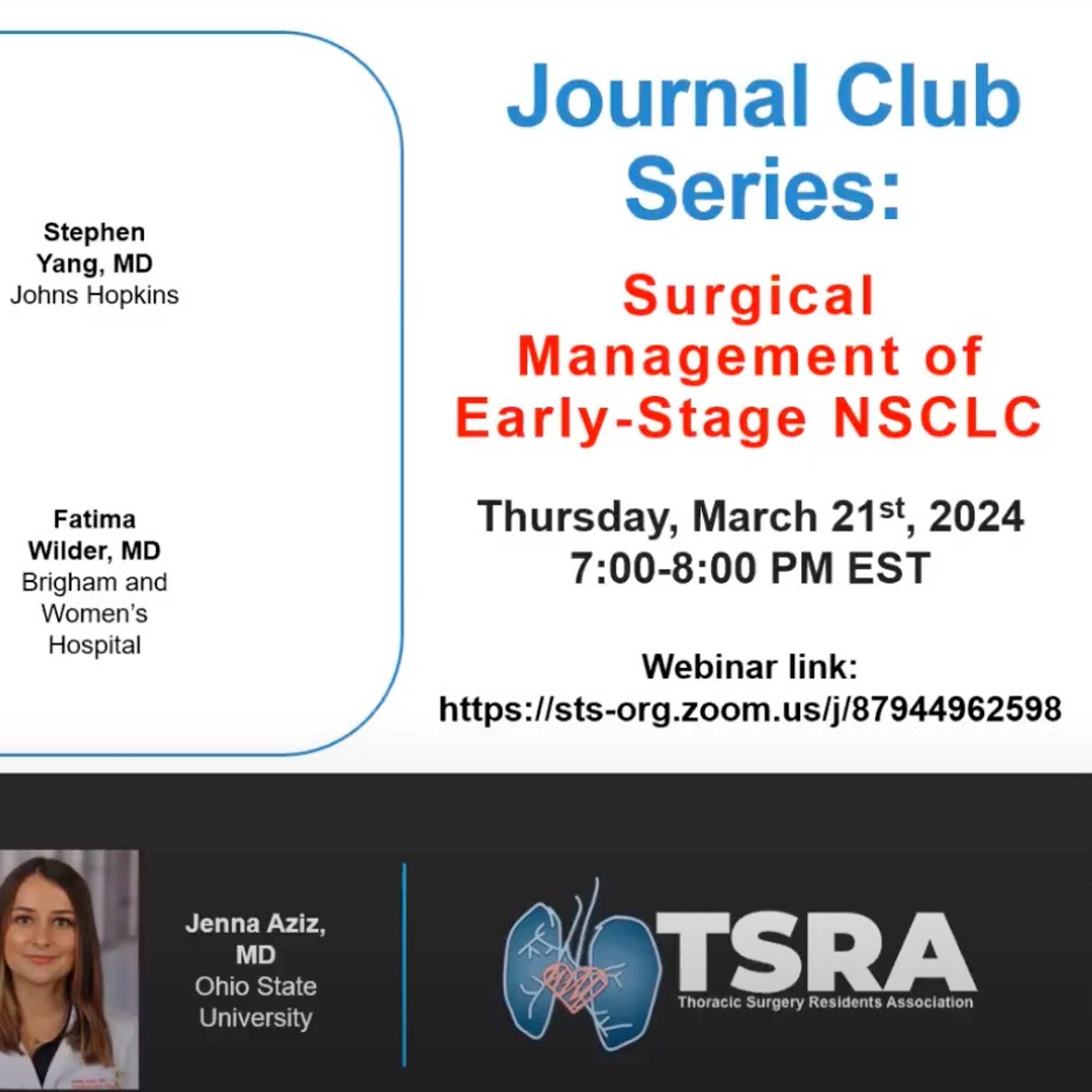 Journal Club: Surgical Management of Early Stage NSCLC