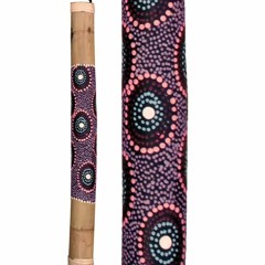 Rainstick Bamboo Painted 60cm - DAŽĎOVÁ PALICA BAMBUS MAĽOVANÁ 60CM