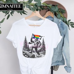 Retro Pride Bigfoot Lgbt Support Shirt