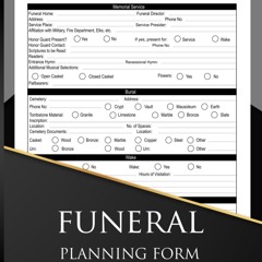 [PDF] Funeral Planning Form: Plan the details for a memorial service,