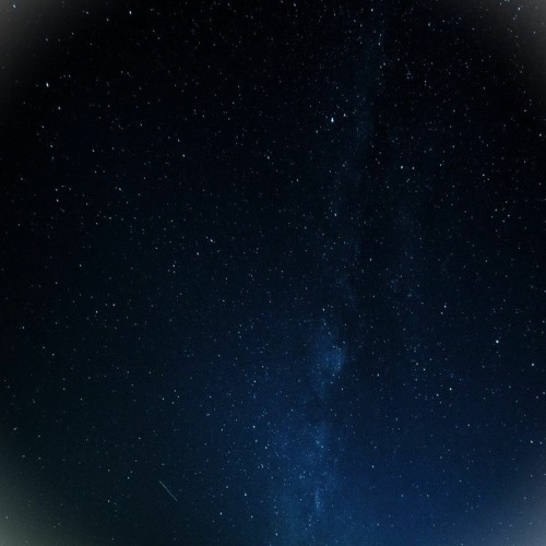 Under a deep starry sky