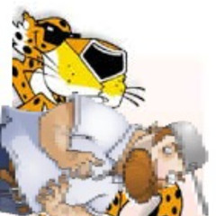 Crazy Dave talks to Chester Cheetah while listening to bgnginc