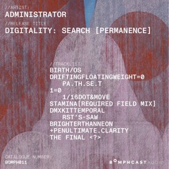 IR PREMIERE | ADMINISTRATOR - 1/16dot&MOVE [BOMPH011]