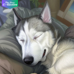 Dreamy Husky, Sleepy Yume - what do dogs dream about