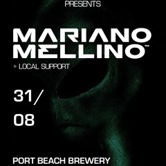 Dark Under presents Mariano Mellino in Port Beach Brewery, Perth 31/08/2025. Warm Up indoor Stage.