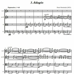 Pawel Strzelecki: 3. Adagio [String Quartet No. 17 (2023)].