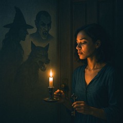 Three Shadows at the Door