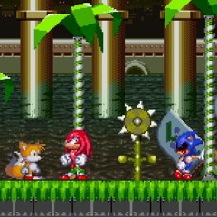 Mecha Green Hill act 2 / Sonic.exe the spirits of hell tails and knux duo