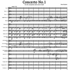 CONCERTO NO. 1 for alto saxophone and concert band - Rene Ruijters