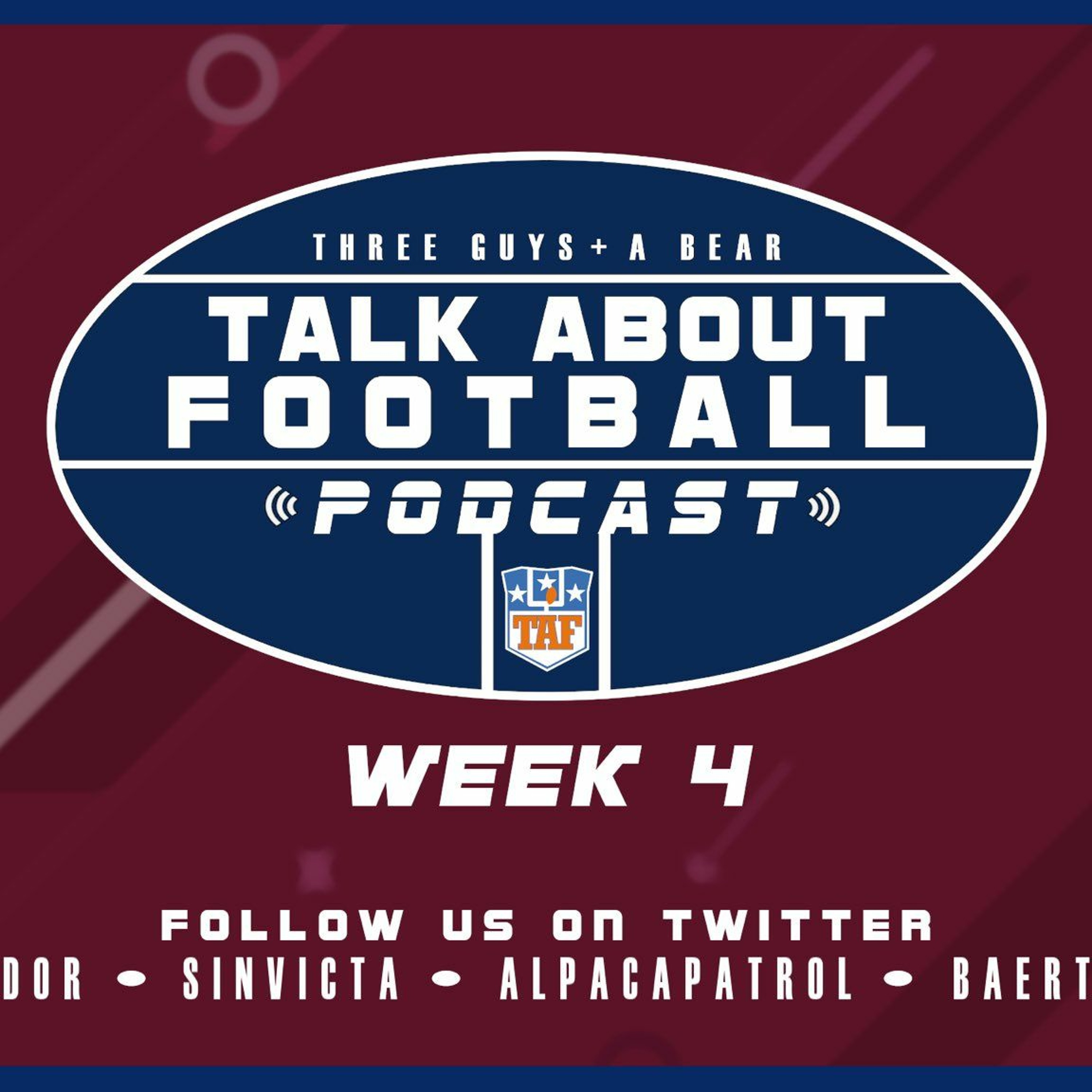 Three Guys (And a Bear and a Dog) Talk About Football - 2021-2022 NFL Week 4 episode artwork