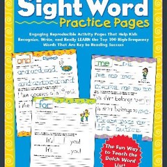 {ebook} 📖 100 Write-and-Learn Sight Word Practice Pages: Engaging Reproducible Activity Pages That