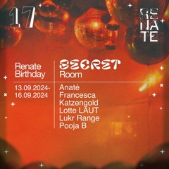 Anaté @ Renate 17th birthday | 13.09.24 | Techno set