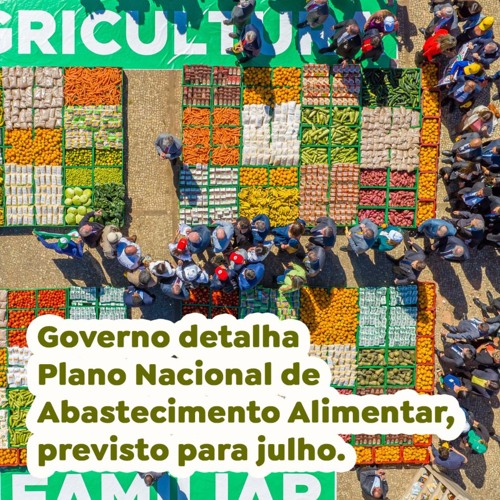 Governo detalha Plano Nacional de Abastecimento Alimentar, previsto para julho