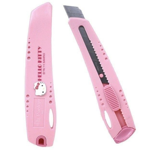 cut stripes on my wrist with a pink hello kitty boxcutter