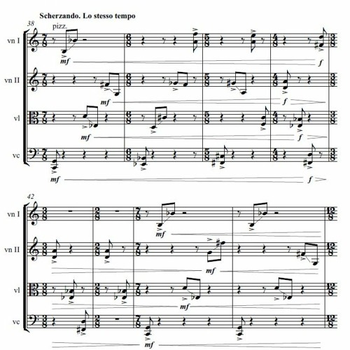 Pawel Strzelecki: 2. Scherzo [String Quartet No. 1 (2001)].