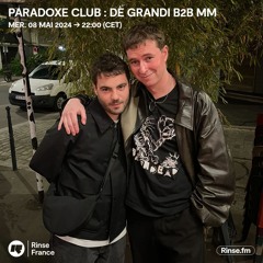 Paradoxe Club : De Grandi b2b MM - 08 Mai 2024
