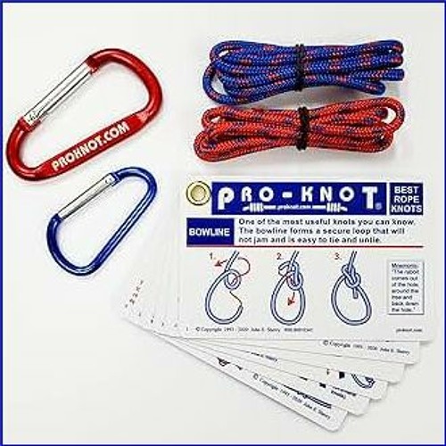 Stream {PDF} 📚 Knot Tying Kit, Pro-Knot Best Rope Knot Cards, two practice  cords and a carabiner Ebook R by Wiprawad