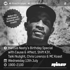 Rinse FM Podcast - Marcus Nasty w/ Shift K3Y, Deadbeat, Taiki Nulight + Friends - 13th July 2016