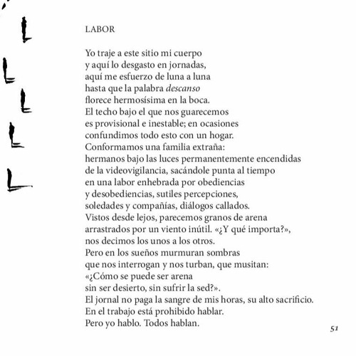 LABOR Un poema de David Eloy Rodríguez recitado por el autor