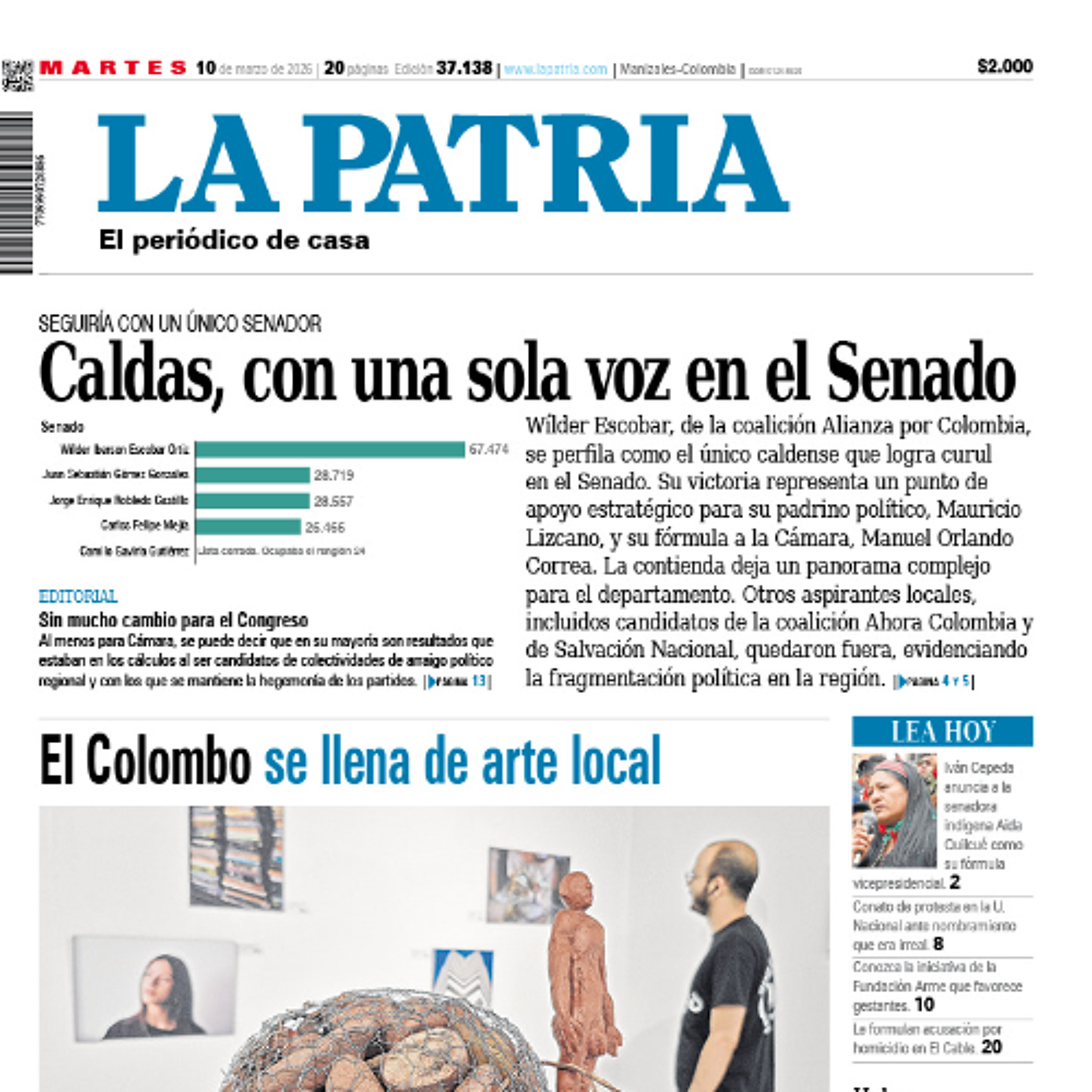 1. Titulares del informativo de la mañana - 10 de marzo. episode artwork