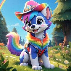 Rainbow Dash Wolf Pup (Lost In You)