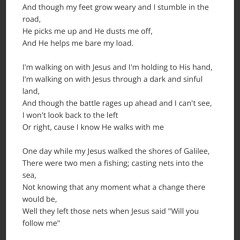 Walking On With Jesus