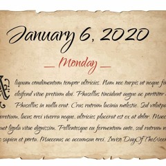 Jan. 6, 2020 ? Good Morning And Get Ready For The First Post-holiday Monday And Full week