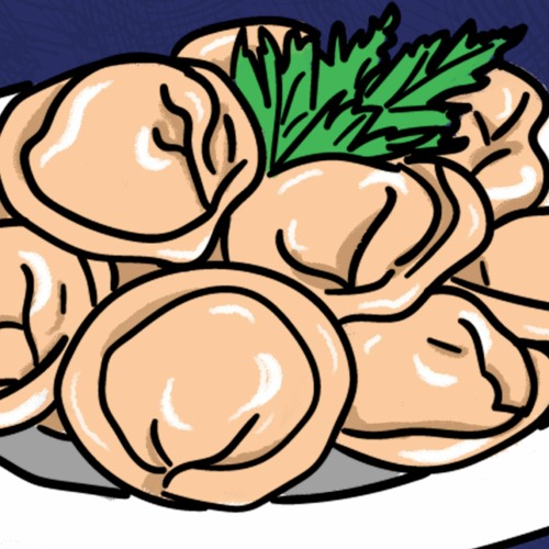 Рисунок пельменей карандашом