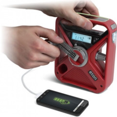 hand cranked radio Red Cross Battery Powered old technology trinket