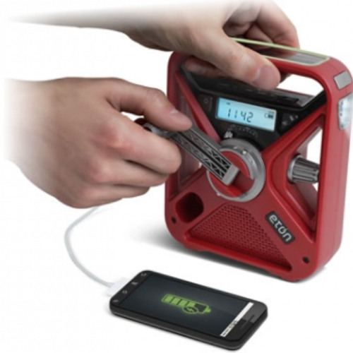 hand cranked radio Red Cross Battery Powered old technology trinket