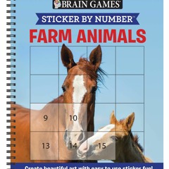 ePUB download Brain Games - Sticker by Number: Farm Animals (Easy - Square