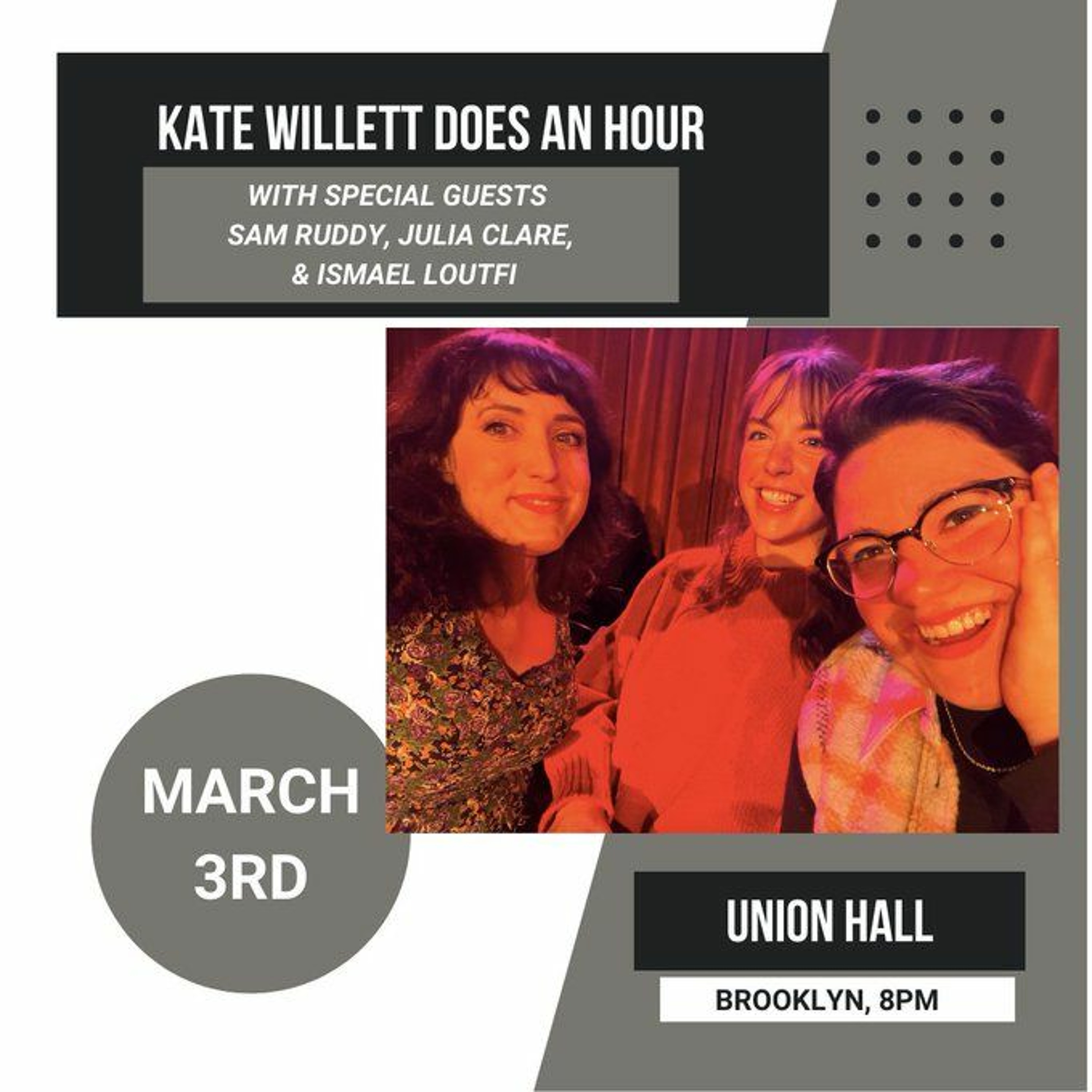 Kate and Julia Brooklyn show March 3