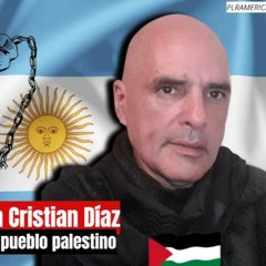 His name is Cristian Díaz and his crime is supporting Palestine