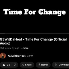 G3WitDaHeat - Time For Change (2020)