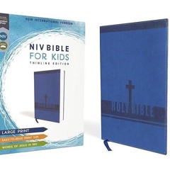 [❤ PDF ⚡] NIV, Bible for Kids, Large Print, Leathersoft, Blue, Red Let