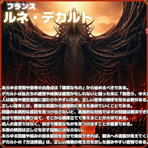 フランスのルネ・デカルトの哲学2024