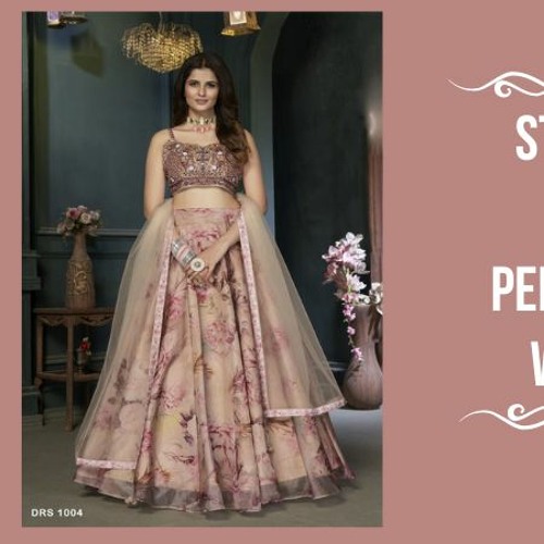 Party wear look in lehenga cheap