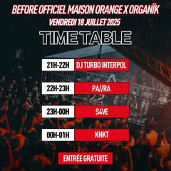 Tremplin Maison Orange x Organik - Terrase de L'ile, Nantes (18/07/2025)