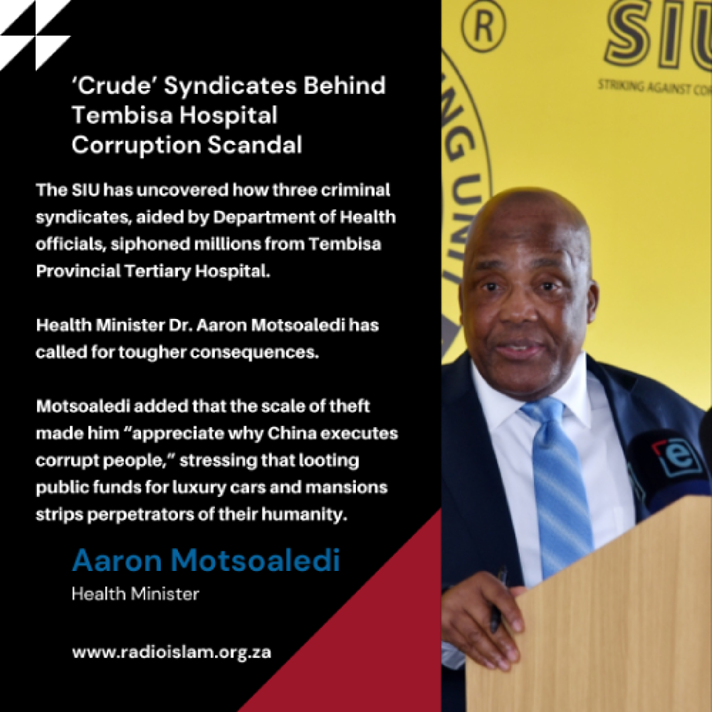 ‘Crude’ Syndicates Behind Tembisa Hospital Corruption Scandal