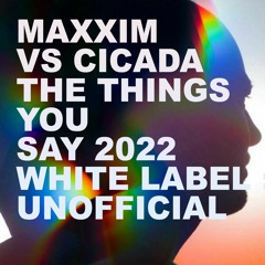 Maxxim VS Cicada - The Things You Say 2022 (White Label : Unofficial)