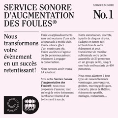 SERVICE SONORE D'AUGMENTATION DES FOULES