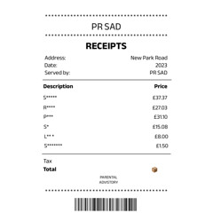 Receipts (Uncensored)